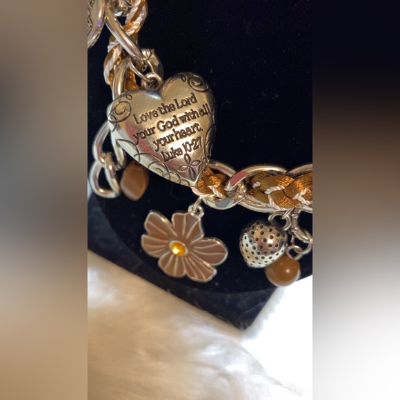 ✨ Gorgeous Brown Charm Necklace w/ Matching Earrings! - Picture 2 of 4
